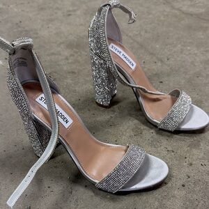 Steve Madden Glittering Silver Heels
